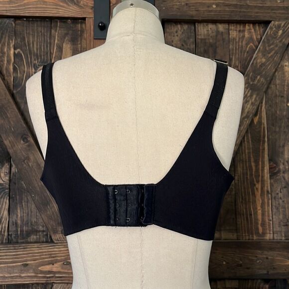 Vanity Fair black wired full coverage thick straps bra Sz-36DD - Picture 4 of 7